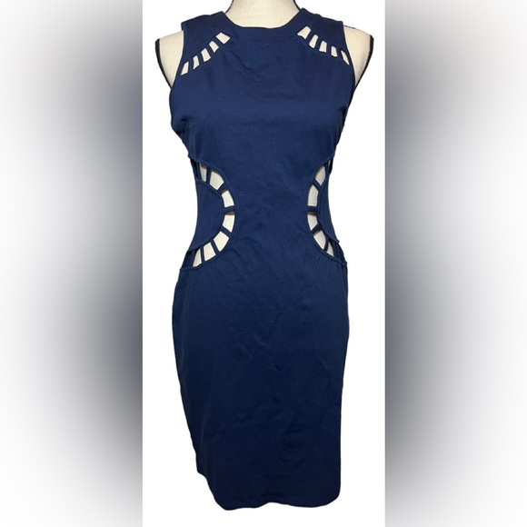 Charlotte Russe Dresses & Skirts - 🎈Sale! Charlotte Russe sleeveless Stylish cutouts Large navy dress NWT